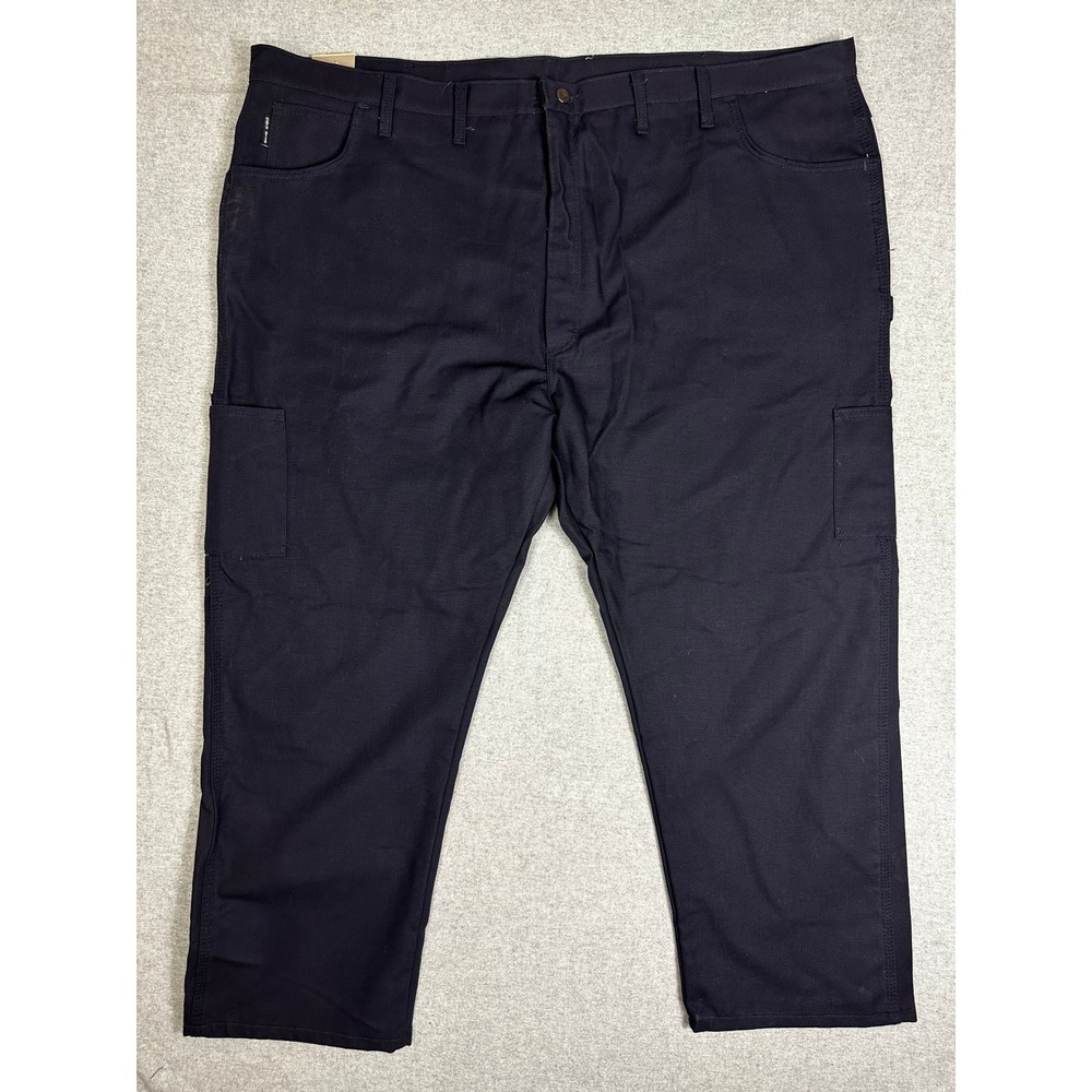 Bulwark FR Cargo Work Pants Mens 54x28 Navy Blue CAT 2 Westex Ultrasoft PLJ8NVC